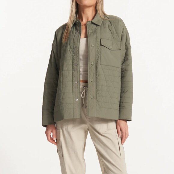 EUC Vuori Quilted Shirted Jacket - Green, Size XS/S - Picture 1 of 13